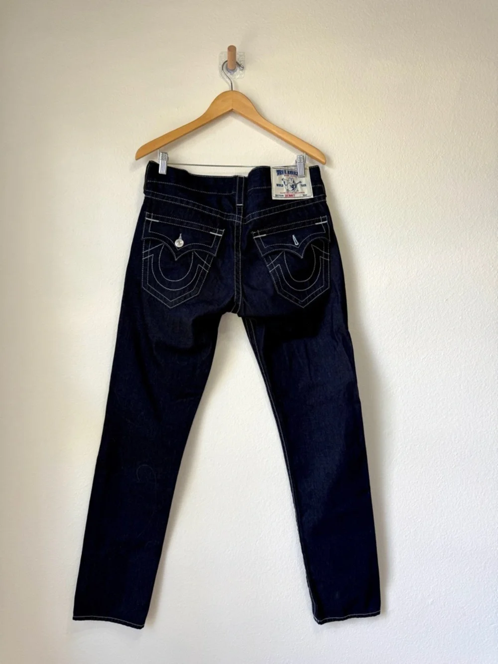 True Religion Skinny Dark Wash Jeans Size 32 Made in USA